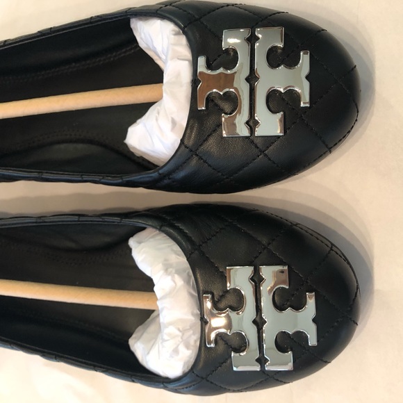 EEUC Authentic Tory Burch ballet flat black 7 - Picture 1 of 4